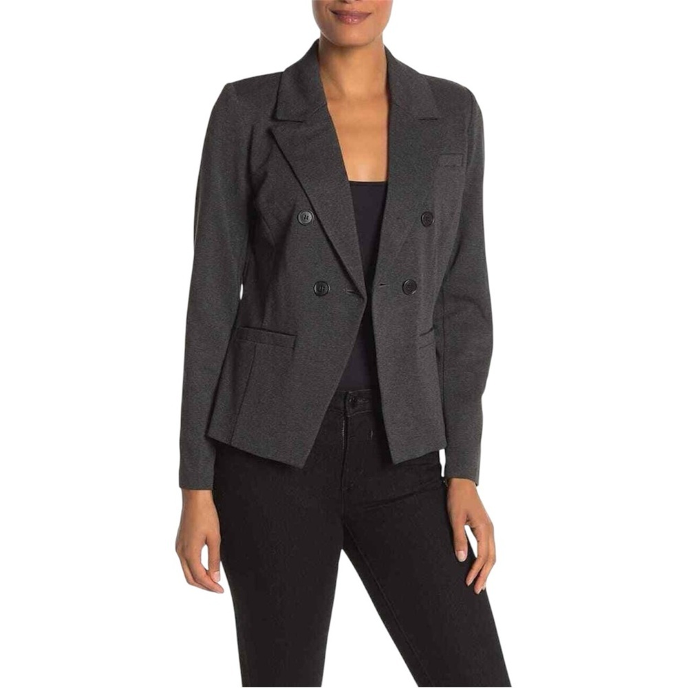 Bagatelle Collection Women's Double-Breasted Gray Blazer